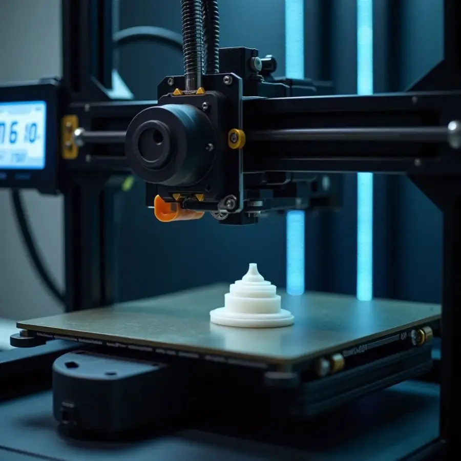 A 3D printer at work in the 3DOME Malta studio