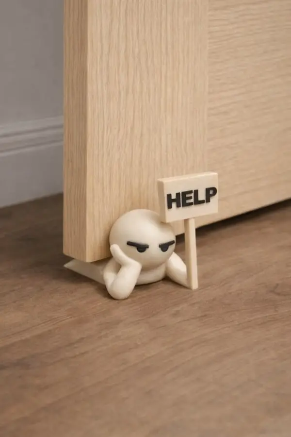 A custom 3D printed door stop made by 3DOME Malta